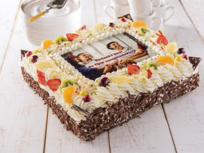 Fototaart slagroom 24 pers.